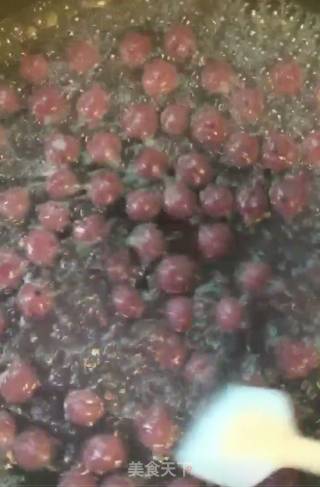 Purple Sweet Potato Taro Balls Sago Sauce recipe