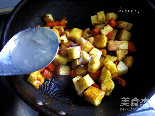 Unstoppable Delicacy-curry Chicken Thigh Topped with Rice recipe