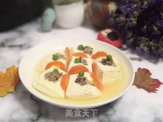 Steamed Tofu with Minced Meat recipe