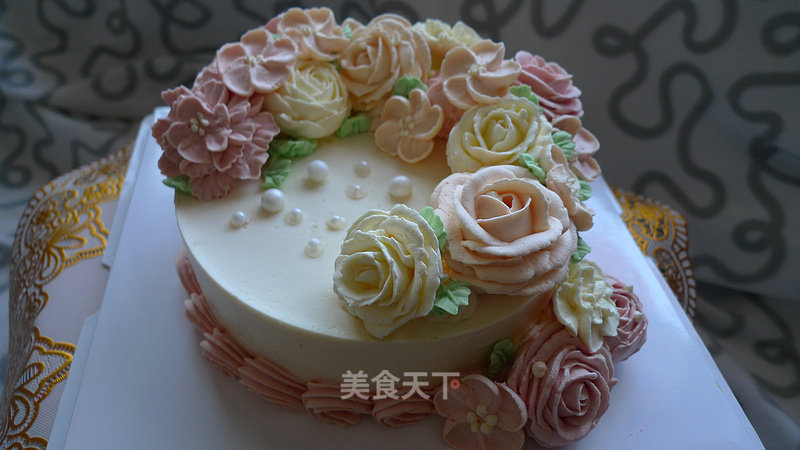 Korean Decorated Flower Cake (original Mousse) recipe