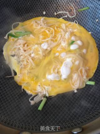 Enoki Mushroom Eggs recipe