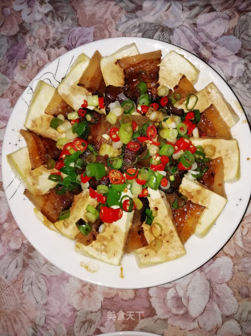 Steamed Tofu with Bacon recipe