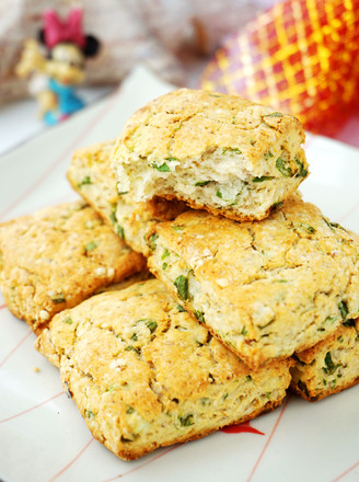 Scallion Jackfruit Core Salty Scones recipe