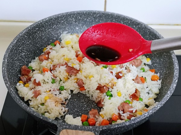 Seasonal Vegetable Sausage Fried Rice recipe