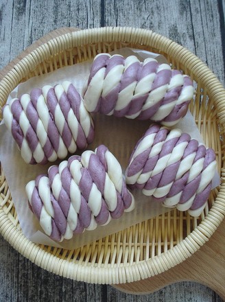 Purple Sweet Potato Two-color Bean Paste Bun recipe