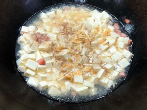 "ham and Shrimp Skin Tofu Soup" is Super Fresh! ! Low-fat and Low-oil, Very Suitable for Children and The Elderly~ recipe