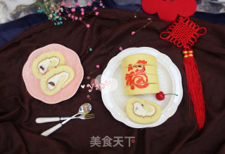 #四session Baking Contest and is Love Eat Festival# 2017, "golden Rooster Repays Fortune" Cake Roll recipe