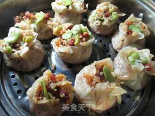 Spicy Sausage, Broad Beans and Glutinous Rice Siu Mai recipe