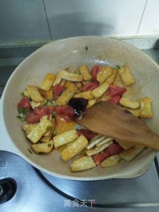 Stir-fried Tofu with Tomatoes and Rape recipe