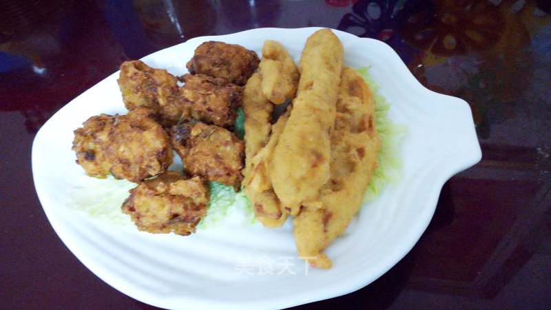 Fried Radish Balls & Fried Potatoes recipe
