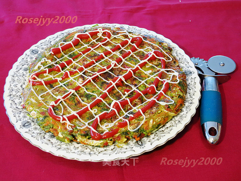 #春食野菜香#potherb Mustard Okonomiyaki