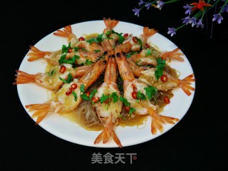 Steamed Shrimp with Garlic Vermicelli recipe