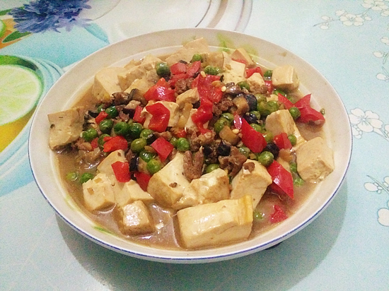 Braised Tofu with Minced Meat recipe