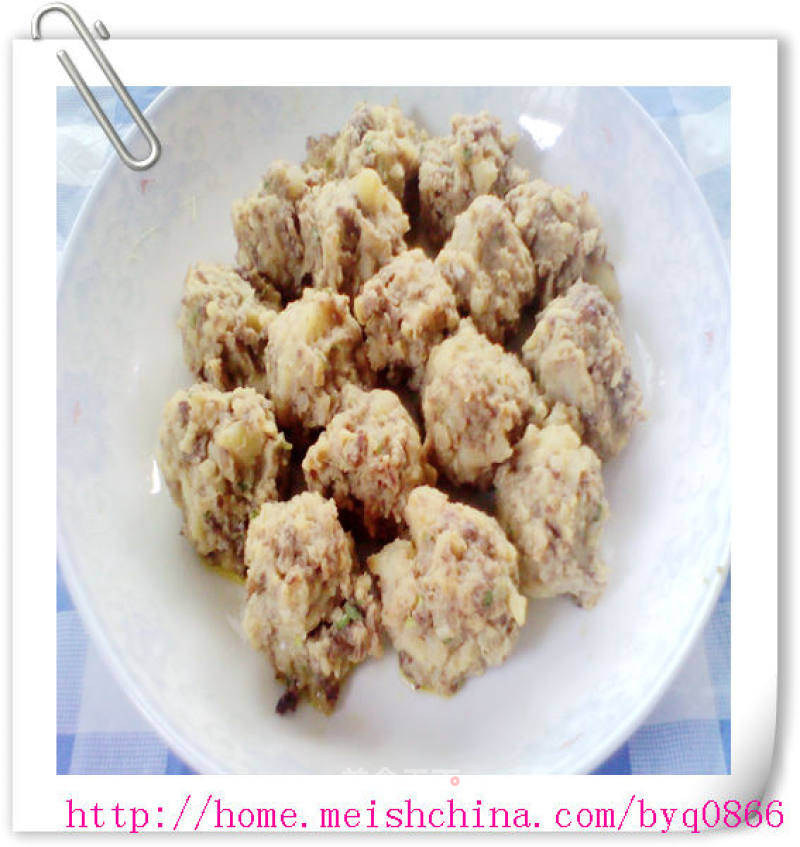 Steamed Potato Beef Balls recipe