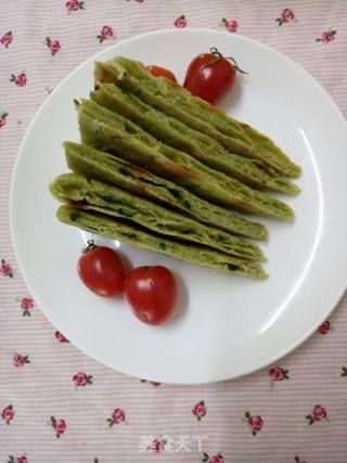 Fruit and Vegetable Hot Noodle Cake ~ Spinach and Green Onion Cake recipe