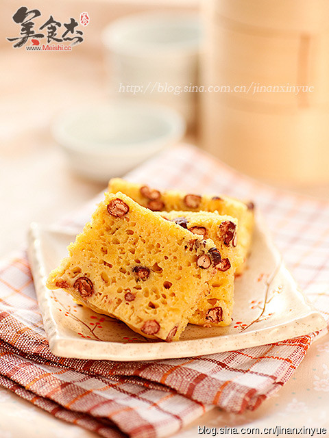 Corn and Red Bean Hair Cake recipe