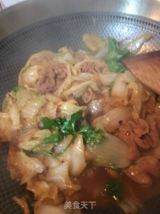 Stewed Large Intestine with Cabbage recipe