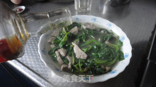 Pork Liver and Spinach Soup recipe