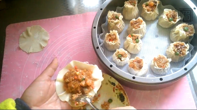 Pleurotus Eryngii, Shrimp, Clam Sauce, Glutinous Rice Siu Mai recipe