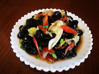 #下饭菜#～fried Fungus with Cabbage recipe