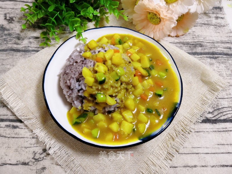 Yam Curry Rice Bowl recipe