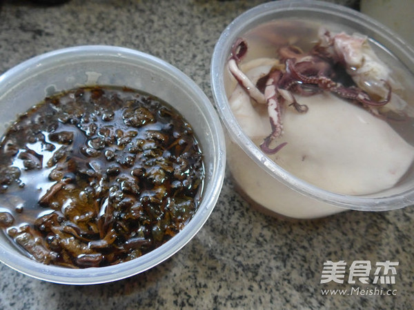 Grilled Cuttlefish with Bamboo Shoots and Dried Vegetables recipe