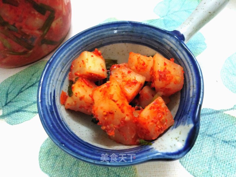 Korean Radish Kimchi (chili Sauce Version) recipe