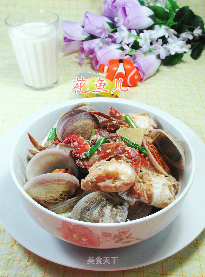 Round Clams Boiled Crab recipe