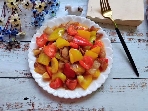 Stir-fried Pork Belly with Bell Peppers recipe