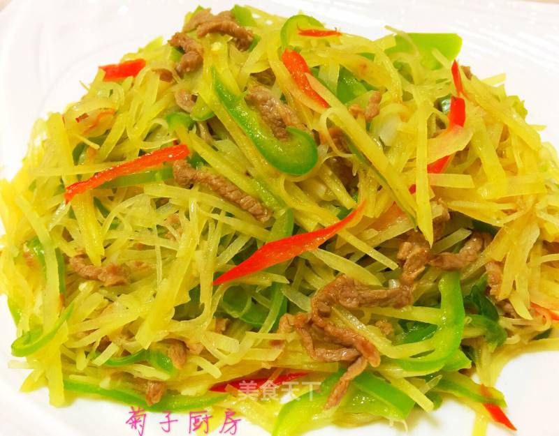 Stir-fried Shredded Beef with Shredded Potatoes recipe