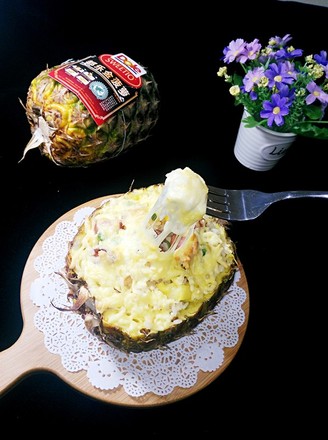 Coconut Pineapple Seafood Baked Rice