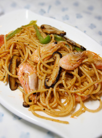Shrimp and Black Pepper Pasta recipe