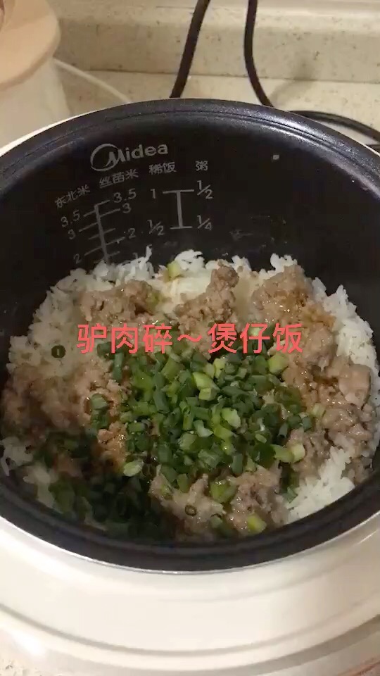 Fragrant ~ Claypot Rice with Minced Donkey Meat recipe