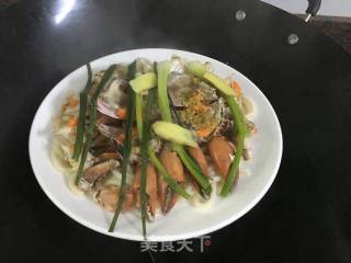 Steamed Crab with Udon Noodles recipe