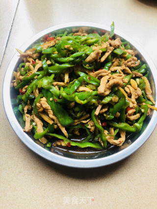 Green Pepper Shredded Pork Noodle recipe