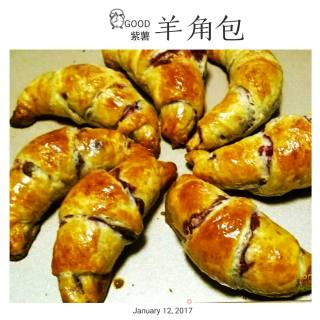 Flying Cake Version ~ Purple Sweet Potato Croissant recipe