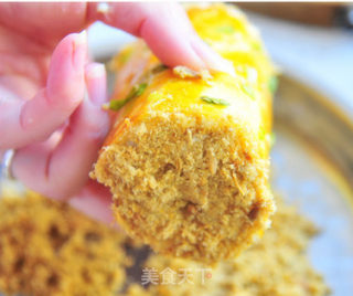 Master The Five-point Bread Roll to Ensure that It Does Not Crack-the Perfect Breakfast for Children [chives and Pork Floss Rolls] recipe