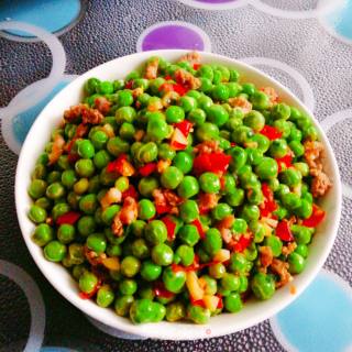 Stir-fried Green Beans with Chopped Pepper and Minced Pork recipe