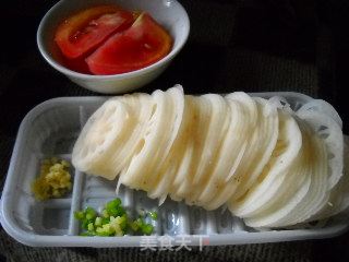 Fresh Lotus Root Slices in Tomato Sauce recipe