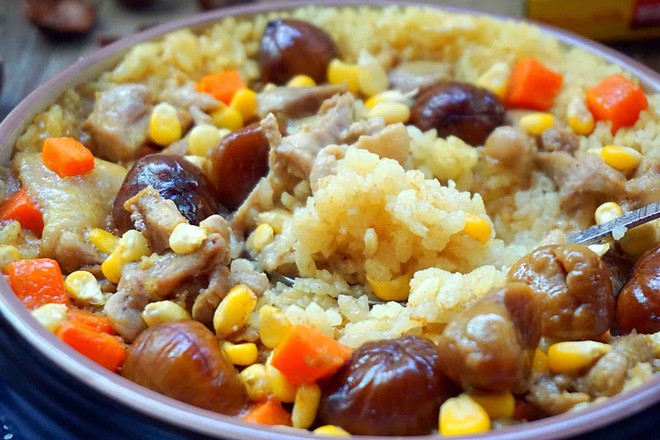Chestnut Curry Chicken Steamed Rice recipe