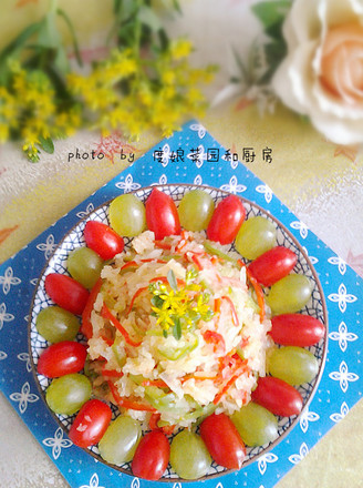 Mashed Potatoes with Vegetables and Fruits recipe