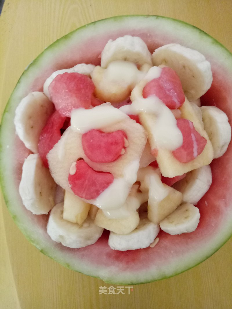 Watermelon Apple Pear Banana Salad recipe