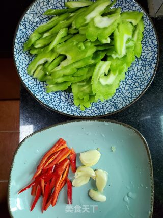 Char Siew and Stir-fried Bitter Gourd recipe