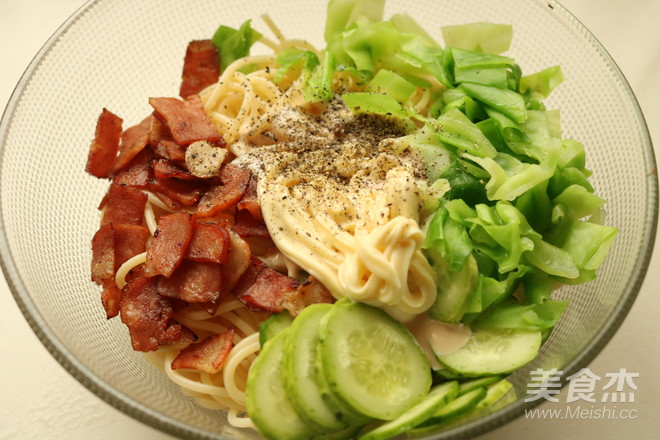 Pasta Salad with Bacon#丘比沙汁# recipe
