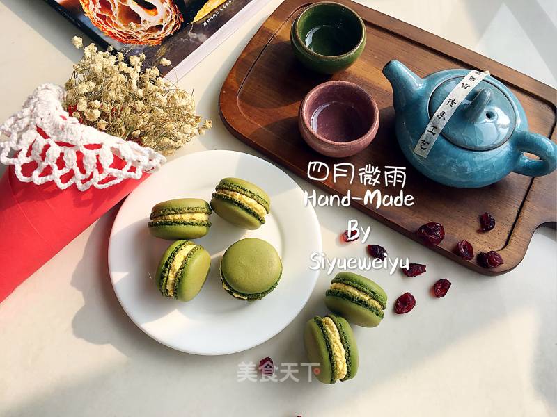 #trust之美# Matcha Macaron recipe