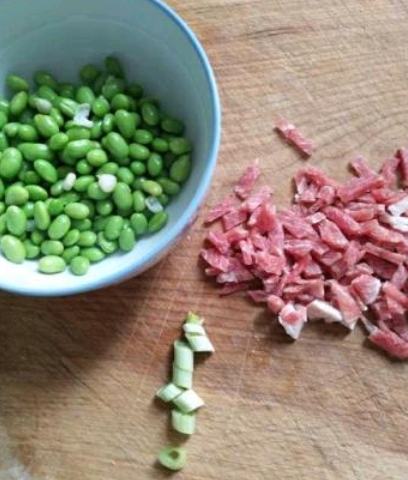 Fried Pork with Edamame recipe