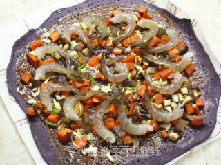 Black Rice Shrimp Thin Bottom Pizza recipe