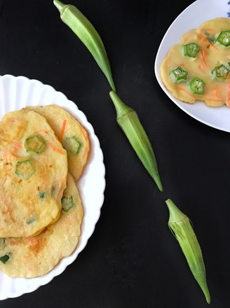 Okra and Egg Pancakes recipe