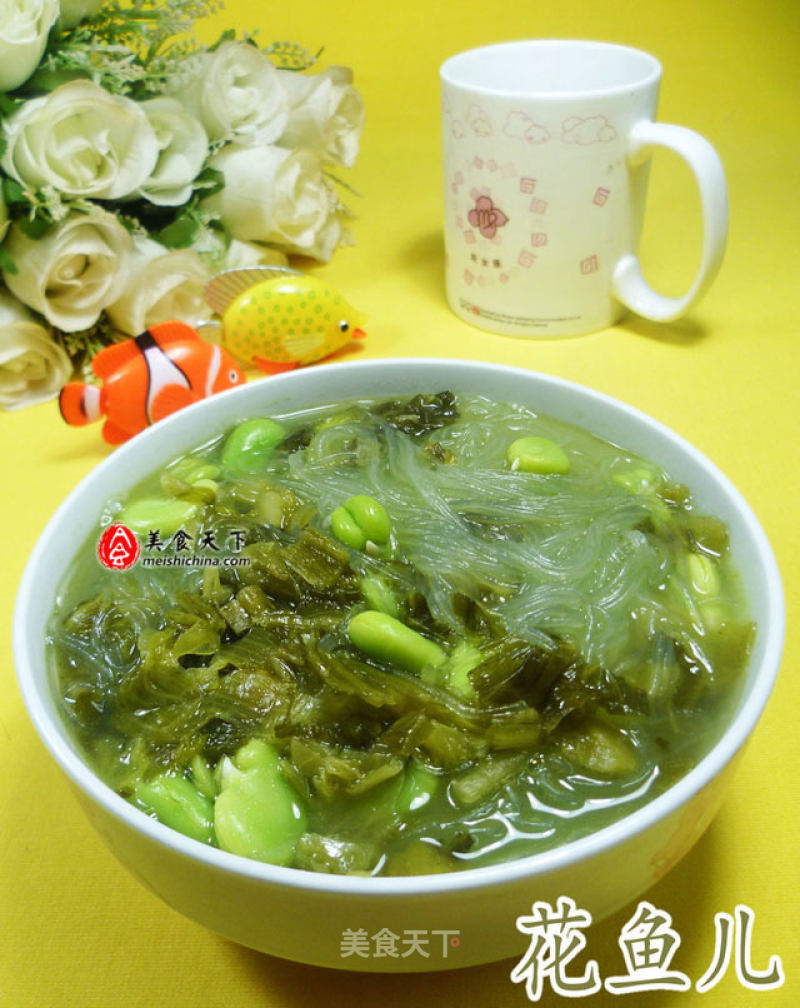 Broad Bean Sauerkraut Vermicelli Soup recipe