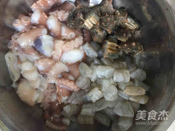 Sea Cucumber Octopus Prawn Congee recipe